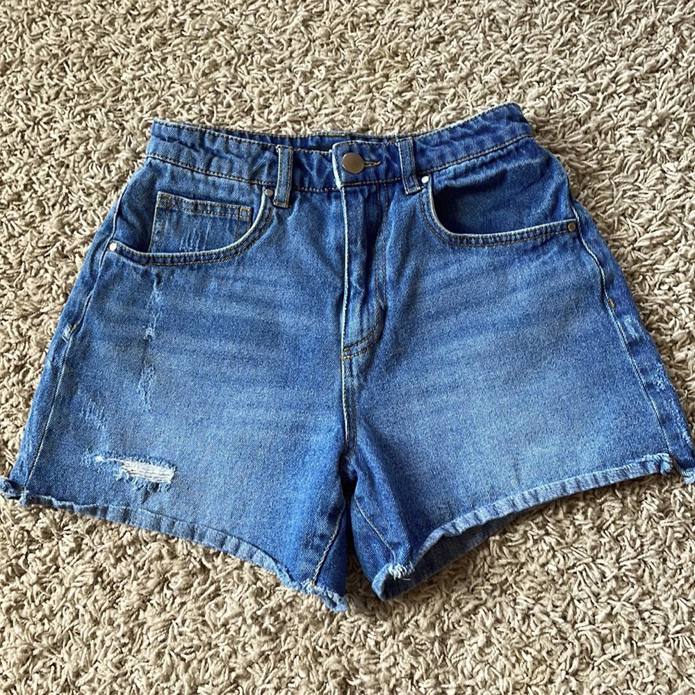 Lulus Denim High Rise Shorts 24